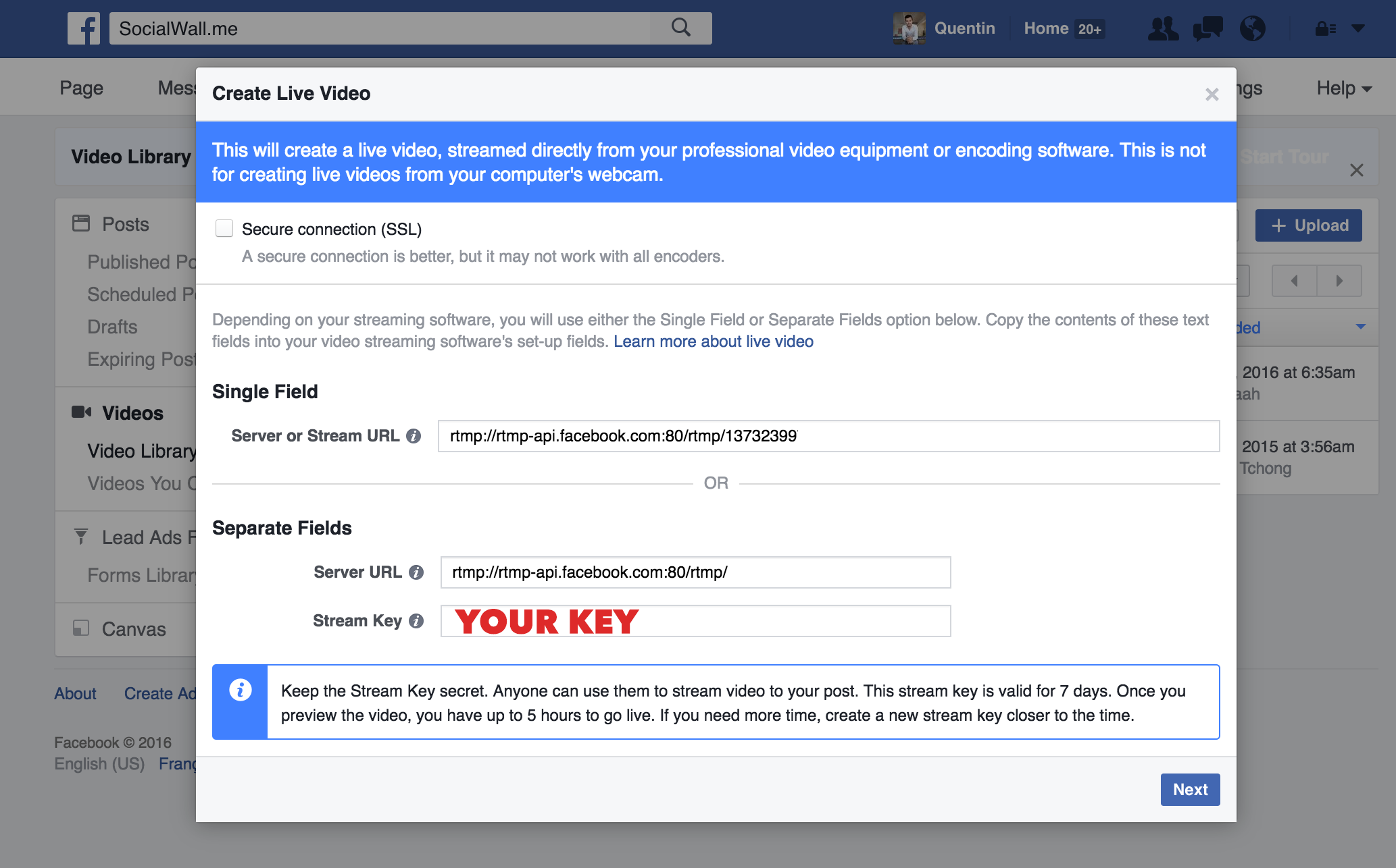 Url потоки. Facebook стримы. Facebook с ключом. Get Key Flux mobile.